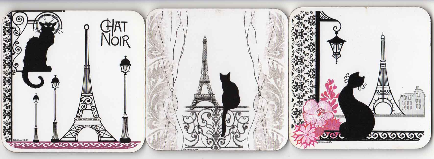 Les Chats de Paris coasters by Editions Hooa
