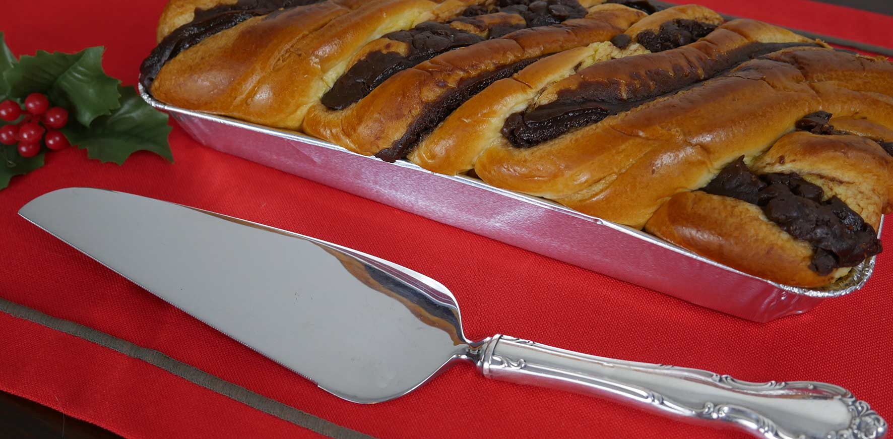 Made in France brioche with silver server